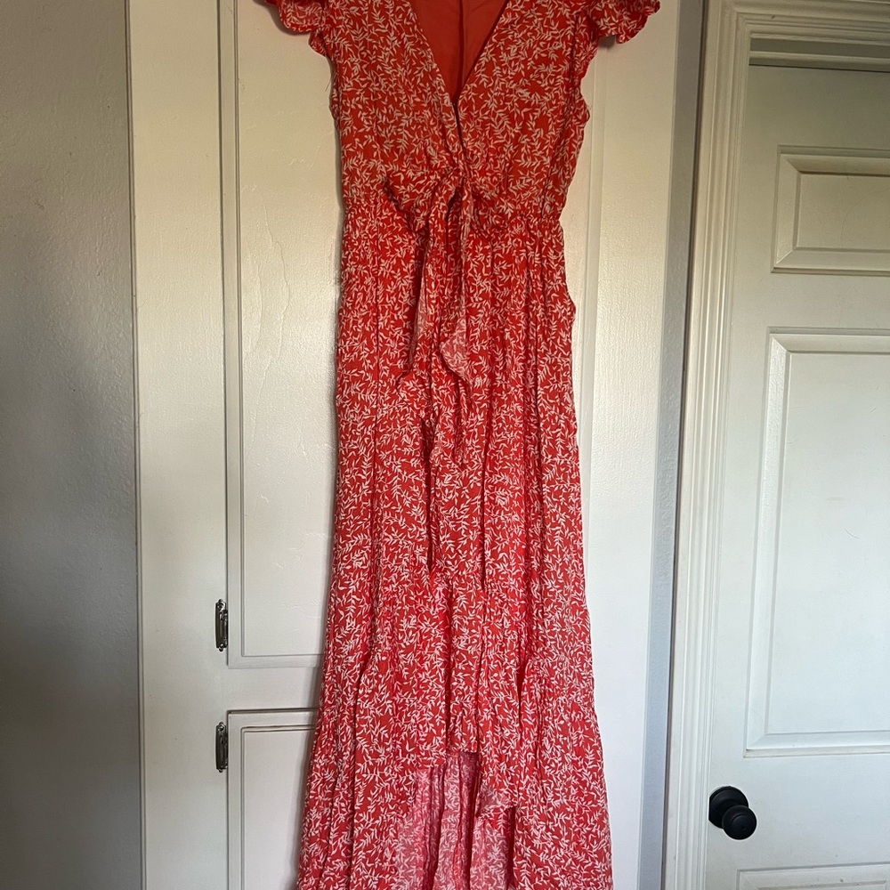 Vici Coral Floral Maxi Dress